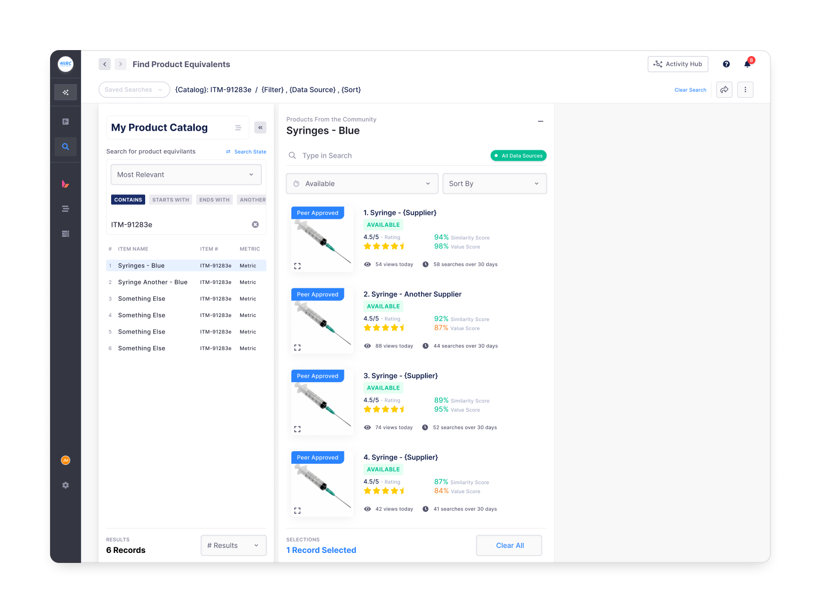 Hospital Catalog Equivalency Search — 3