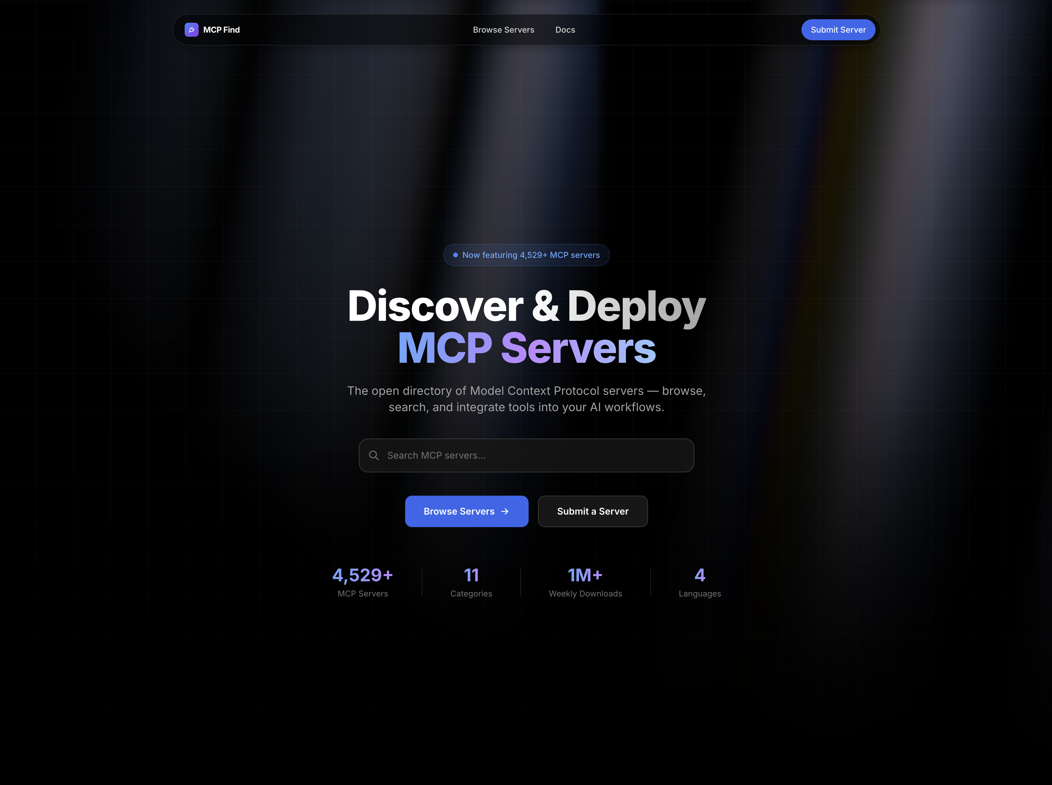 MCP Find — Open-Source Server Directory — 1